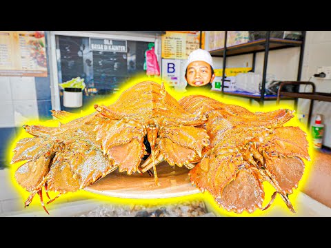 Street Food in Malaysia - GIANT ALIEN Lobster (SPICY!) + Incredible BBQ Street Food ROAD TRIP!!!