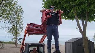 Workin Hard and playing Harder.#Work #palm #trees #planting #Beach #Skidstear #shenanigans 