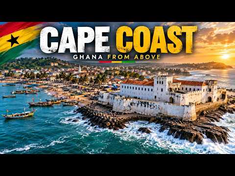 Cape Coast, Ghana from Above  Castles, Coastline & History in 4K Drone 🇬🇭