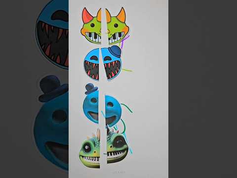 Poppy Playtime Phase 4 Doey and Pianosaurus Line Matching Puzzle #doey #ytshorts #craft