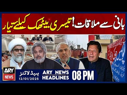 Sahibzada Hamid Raza's Statement - ARY News 8 PM Headlines | 12th JAN 2025