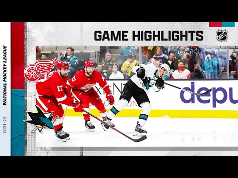 Red Wings @ Sharks 1/11/22 | NHL Highlights