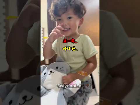 살면서 처음 <strong>보는</strong> 야옹이 모습을 본 아이