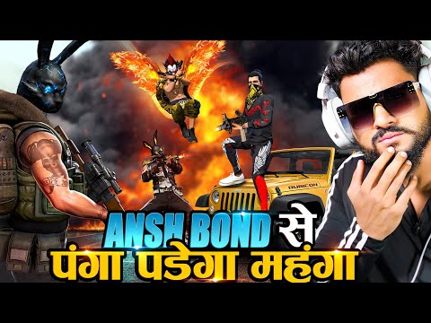 ANSH BOND 😱 VS 3 Streamer Shocked in BR Rank Biggest Challenge आजा 1 vs 50 में !! 😤