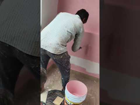 wall painting pink colour rustic texture fast coat outdoor side #decortion #rusticinterior #wallcove