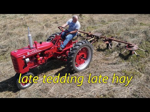 Tedding Late First Cutting Hay with the Farmall Super C