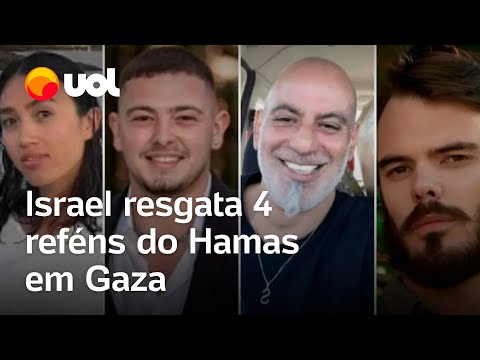 Israel resgata 4 reféns do Hamas em Gaza 'vivos e em boas condições médicas'