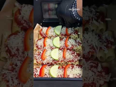 🍅 Ригатони на шпажках с овощами и сыром