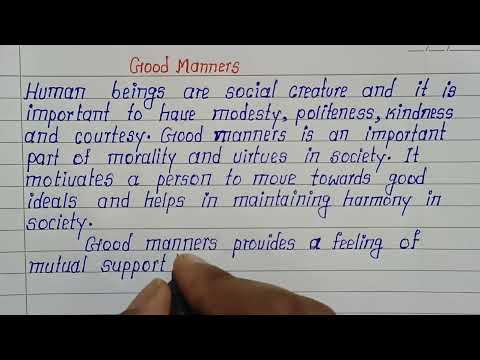 Write English Essay on Good Manners | Simple Easy and Short English Essay on Good Manners