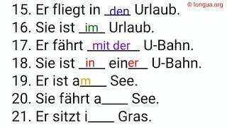 Übungen Mix, Präpositionen, Artikel und Adjektive, A2, B1, aus, bei, mit, nach, seit, von, zu, zur,