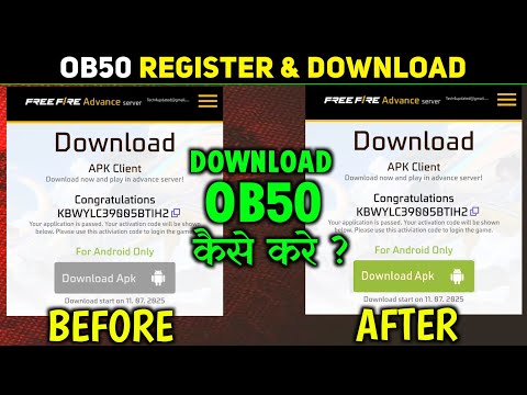 REGISTER & DOWNLOAD OB50 ADVANCE SERVER FREE FIRE 🔥 FREE FIRE ADVANCE SERVER DOWNLOAD LINK OB50