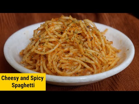 Cheesy and Spicy Spaghetti | Spaghetti Pasta In Tomato Sauce | Easy Pasta Recipe