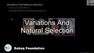 Variations And Natural Selection