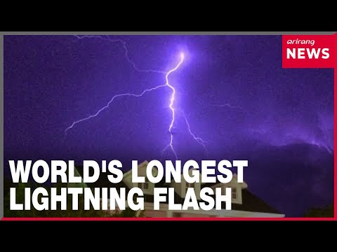YouTube video thumbnail: New World Record Announced for Length of Single Flash of Lightning