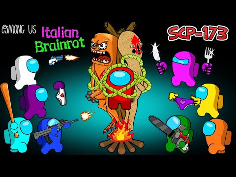 Among Us VS Among Red, SCP173, Tung Tung Tung Sahur Zombie is tied up | ANIMATION