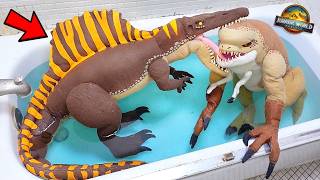 Jurassic World Rebirth - SPINOSAURUS VS DISTORTUS REX (Bath Party)