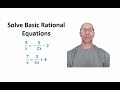 Solving Rational Equations