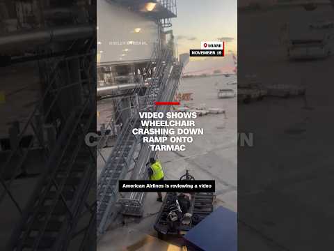 Video shows wheelchair crashing down ramp onto tarmac