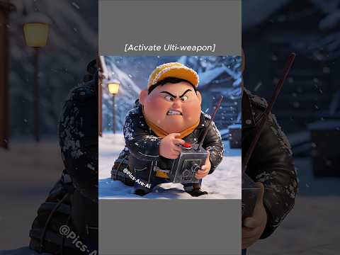 Russell Activates The SPECIAL SNOWBALL War Robot! ๐ค โ๏ธ#shorts #aiart #memes