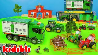 Traktör Çılgın Çiftlikte Hayvanlarla Oynuyor 🚜 Oyuncak Koleksiyonu 🐮 Çocuk Videosu | Kidibli