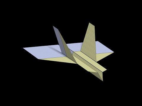 Wildebeest Paper Airplane: 3D Folding - YouTube