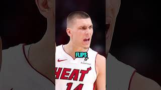 Tyler Herro back to back clutch 3s then Bam and Embiid argue after Embiid hit Bam 😂 #shorts