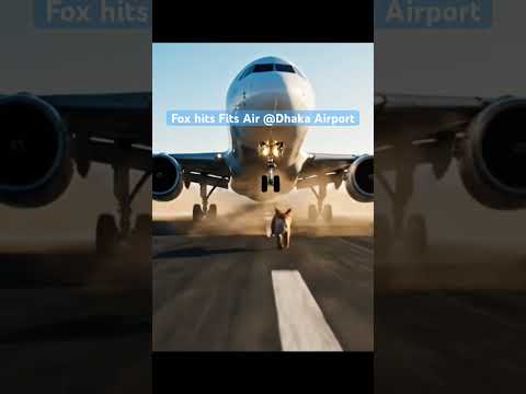 Fox hits Fits Air @dhakaairport1 I শিয়াল ঢুকে পড়ল বিমানের চাকার মধ্যে I HSIA