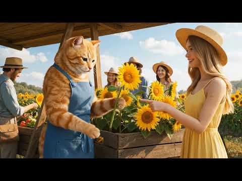 Mama Cat Plants a Sunflower Field to Save the Old Farm 🌻🐾