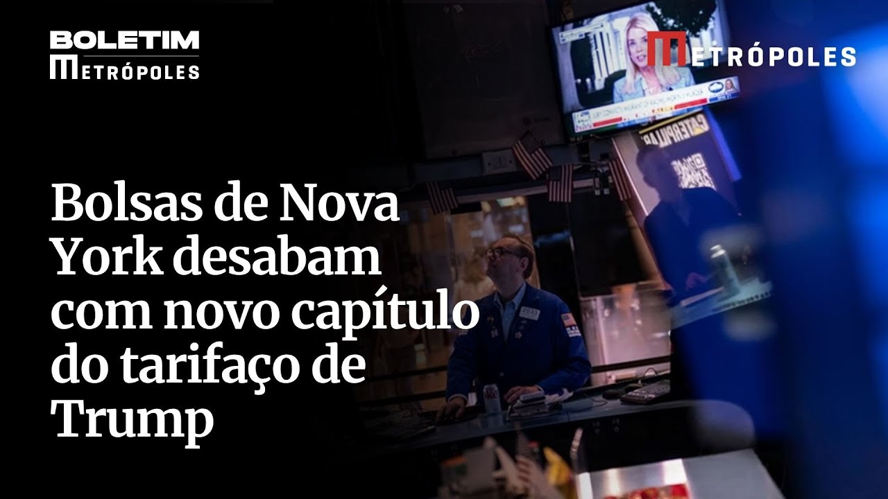 Bolsas de Nova York desabam com novo capítulo do tarifaço de Trump