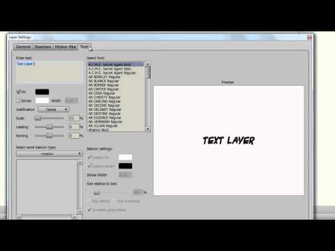 Anime Studio 9 Debut Tutorial - Layer Options