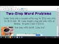 Solving Two-Step Equation Word Problems