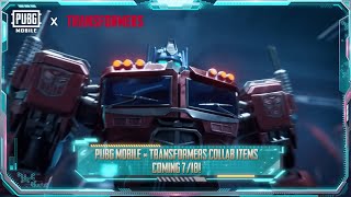 PUBG MOBILE X TRANSFORMERS Collaboration Items Coming Soon In 07/18!