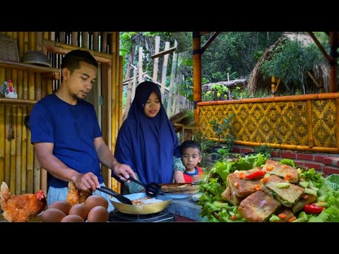 Ngidam martabak telor buatan Abi Akhdan | panen daun bawang, panen telur ayam