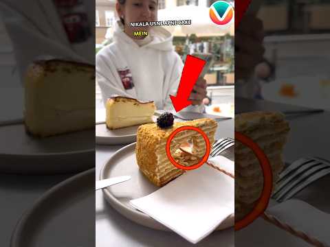 Why she created hole in her cake? 😱🫡 (cred:cro.wien) #shorts #ytshort #funny #cake