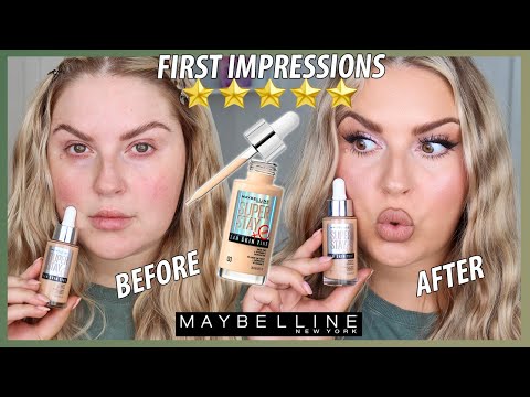 testing the VIRAL skin tint! FIRST IMPRESSION ? Maybelline Super Stay 24-Hour Skin Tint