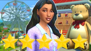 My sim ran a 5 star theme park in the sims 4! // Sims 4 business