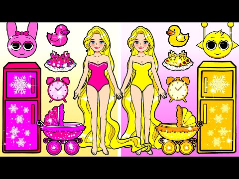 PINKI Family vs SIMON Family Dress Up & Decor - Barbie's New Home Handmade - DIY Arts & Paper Crafts