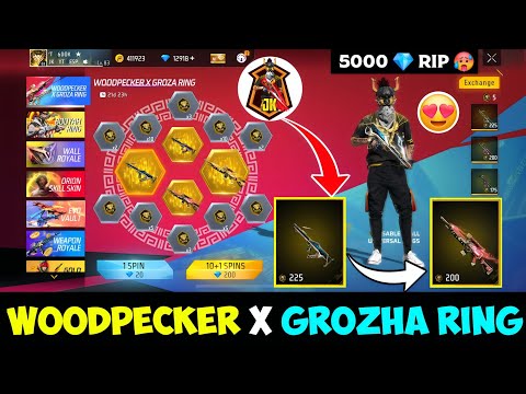 WOODPECKER X GROZA RING EVENT😍|| FREE FIRE RING EVENT TODAY🔥|| WOODPECKER X GROZHA RING#jkgamingyt