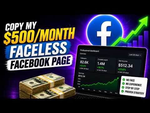 Copy My $500 Month Faceless Facebook Page Strategy: (Step By Step Tutorial) 🚀