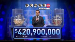 November 26, 2016, 420.9 Million Jackpot United States Powerball results and winning numbers
