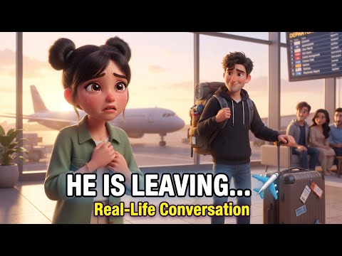 He Is Leaving… ✈️ | Real-Life English Conversation | A1–A2 English Learners