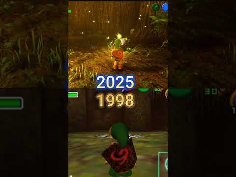 Inside Deku tree Dungeon Comparison 1998 vs 2025