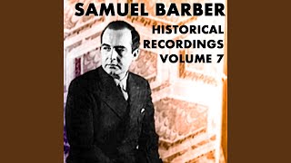 Barber: Sonata For Violoncello And Piano, Op. 6. II. Adagio