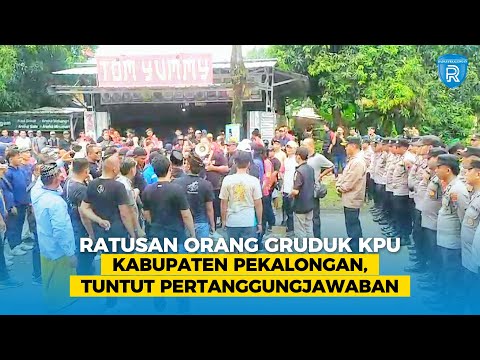 Ratusan Orang Gruduk KPU Kabupaten Pekalongan, Tuntut Pertanggungjawaban