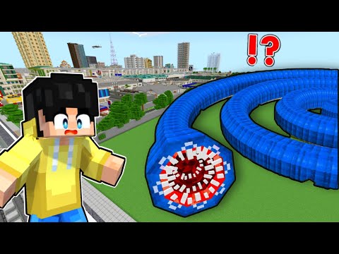 How Long Can The Worm Get in Minecraft! (Tagalog)