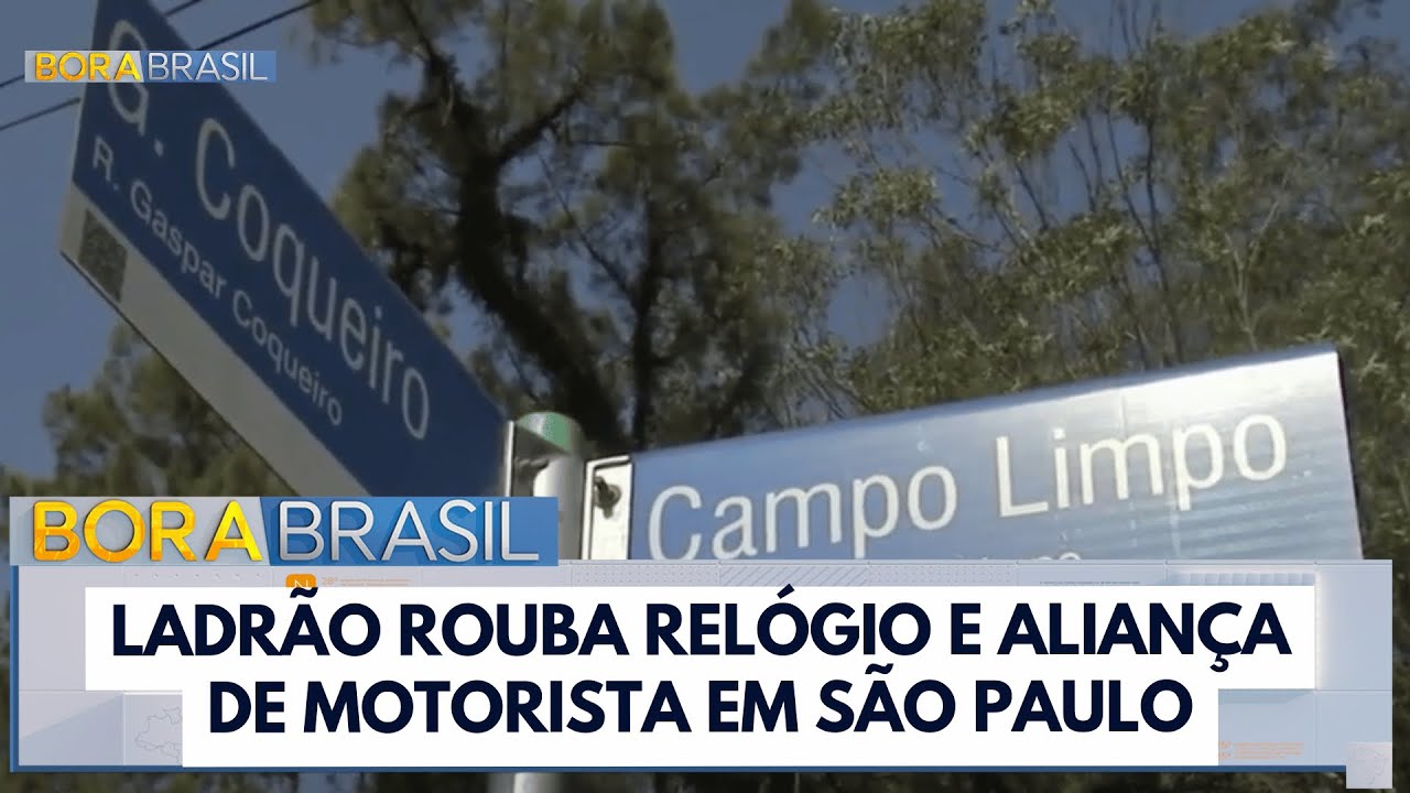 Bandido leva relógio e aliança de motorista em São Paulo