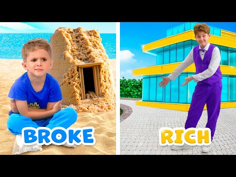 Rich vs Poor House story about diversity for kids with Eva and Friends