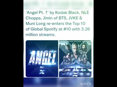 Angel Pt. 1’ by Kodak Black, NLE Choppa, Jimin of BTS, JVKE & Muni Long re-enters the Top 10 of