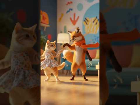 Cute Cat & Fox 🦊🙀🙀🙀😂 #cat #fox #happy #funny #shortvideos #shorts #trending #viral #entertainment