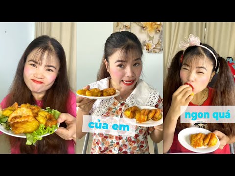 Tổng hợp video siêu hài hước vui nhộn,mẹ dấu em đưa bánh tôm cho chị,con em bịa chuyện